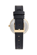 Load image into Gallery viewer, Nina Gold Tone Black Leather Strap Watch, 33mm