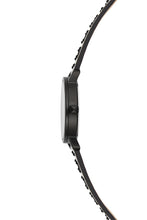 Load image into Gallery viewer, BFFL Black Ion Plated Tone White Leather Strap Watch, 36MM
