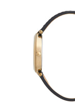 Load image into Gallery viewer, Nina Gold Tone Black Leather Strap Watch, 33mm
