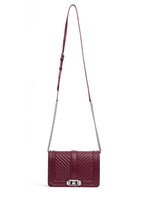 Load image into Gallery viewer, Chevron Quilted Small Love Crossbody
