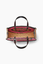 Load image into Gallery viewer, Straw Circle Tote
