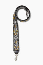 Load image into Gallery viewer, Metallic Embroidery Floral Guitar Strap
